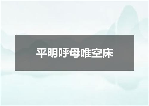 平明呼母唯空床