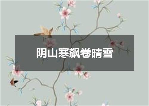 阴山寒飙卷晴雪