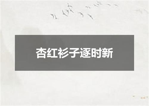 杏红衫子逐时新