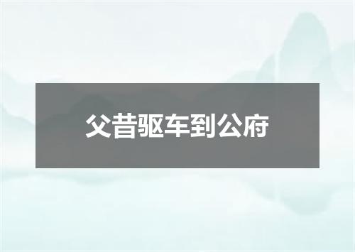 父昔驱车到公府