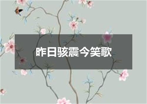 昨日骇震今笑歌