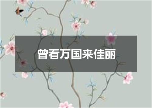 曾看万国来佳丽
