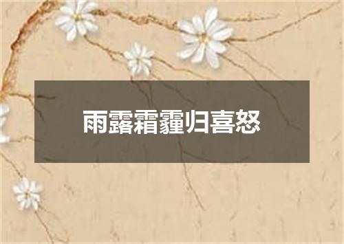 雨露霜霾归喜怒