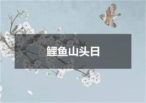 鲤鱼山头日
