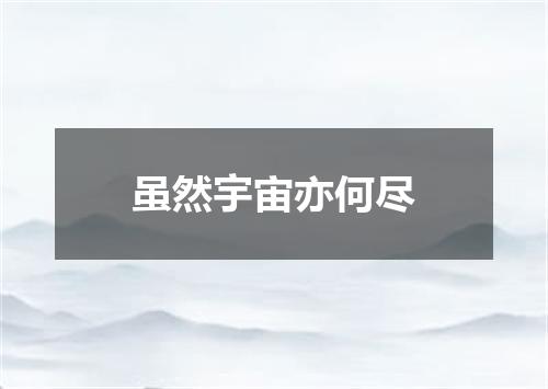 虽然宇宙亦何尽