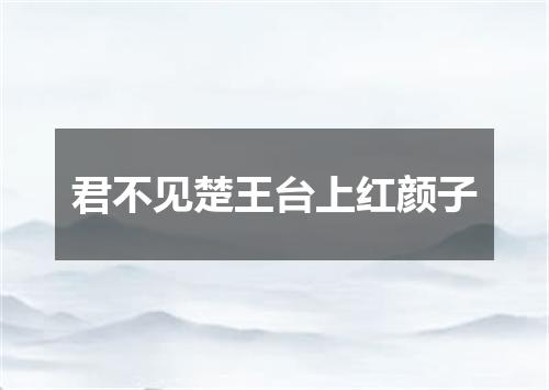 君不见楚王台上红颜子
