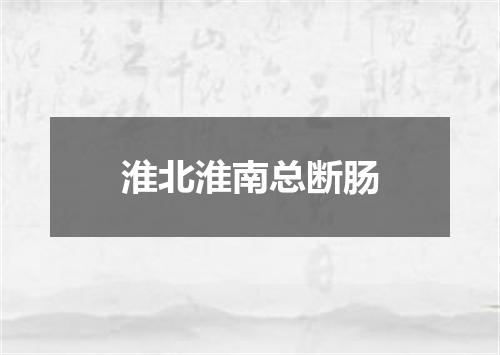淮北淮南总断肠