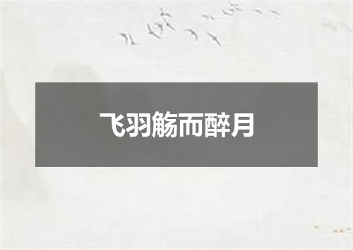 飞羽觞而醉月