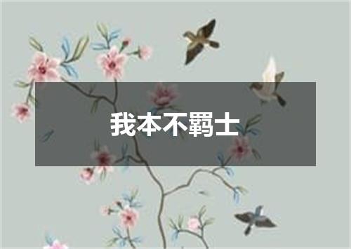 我本不羁士