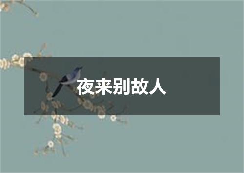 夜来别故人