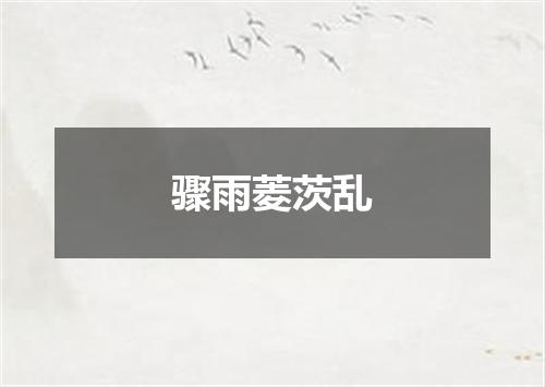 骤雨菱茨乱