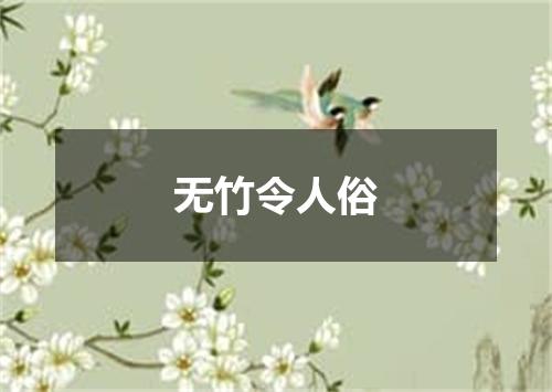 无竹令人俗