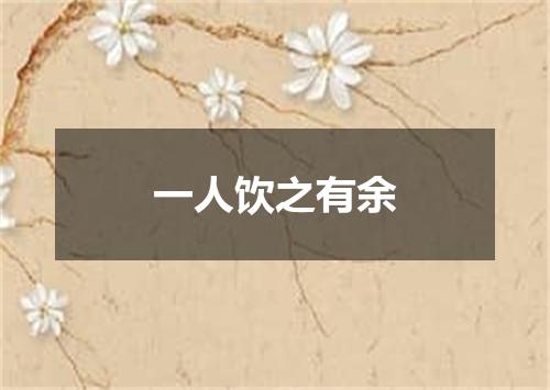 一人饮之有余