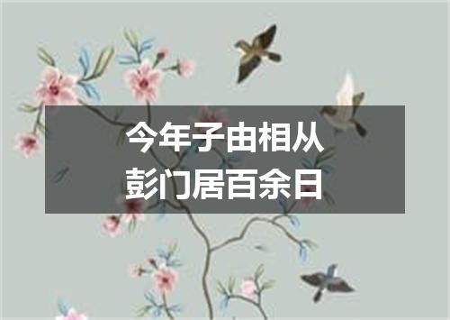今年子由相从彭门居百余日