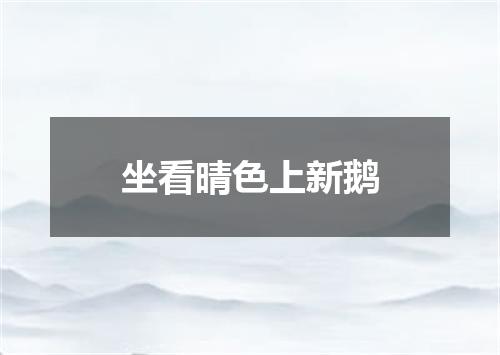 坐看晴色上新鹅