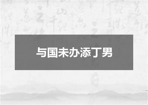 与国未办添丁男