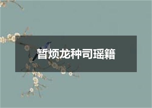 暂烦龙种司瑶籍