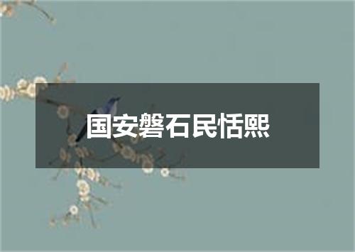 国安磐石民恬熙