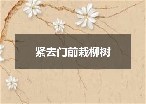 紧去门前栽柳树