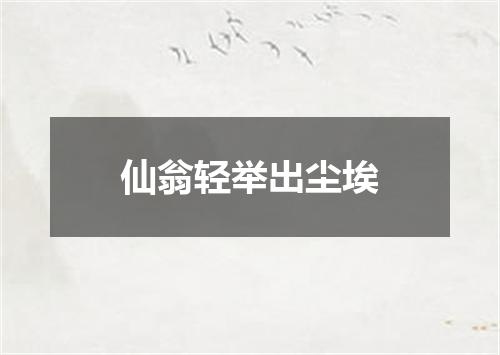 仙翁轻举出尘埃