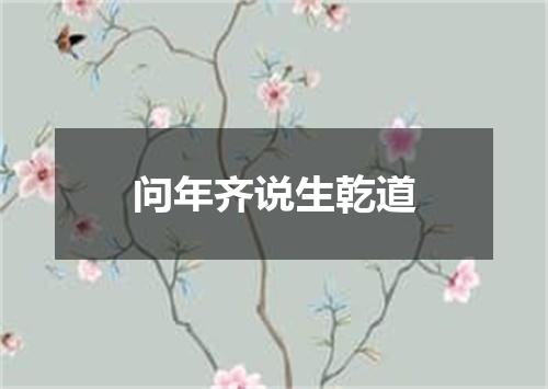 问年齐说生乾道