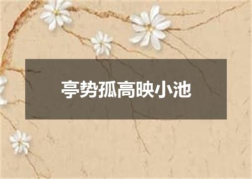 亭势孤高映小池