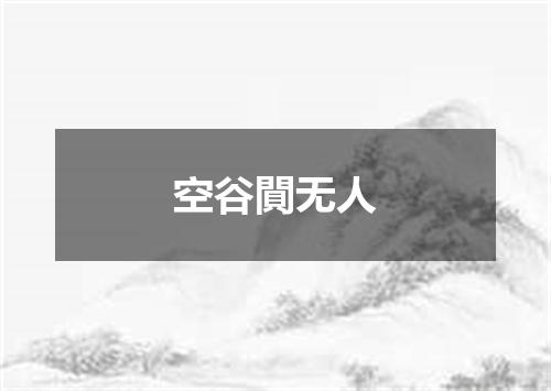 空谷閴无人