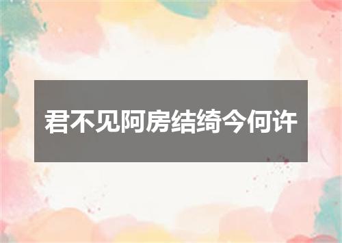 君不见阿房结绮今何许