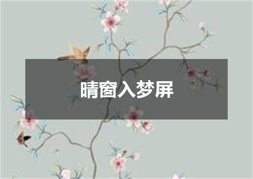 晴窗入梦屏