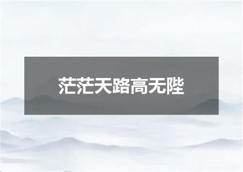 茫茫天路高无陛