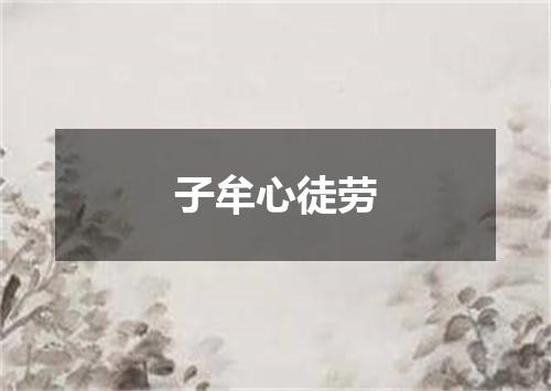 子牟心徒劳