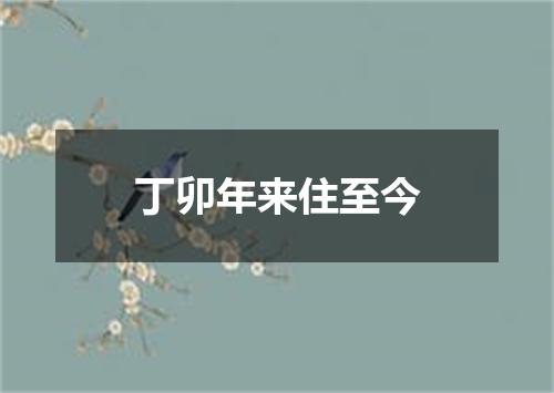 丁卯年来住至今