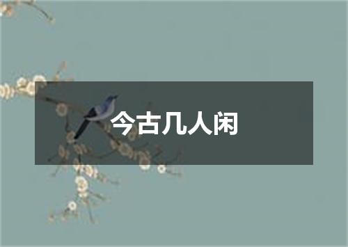今古几人闲
