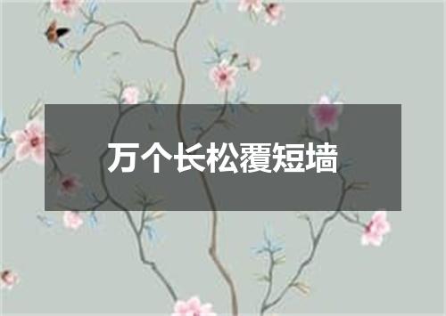 万个长松覆短墙
