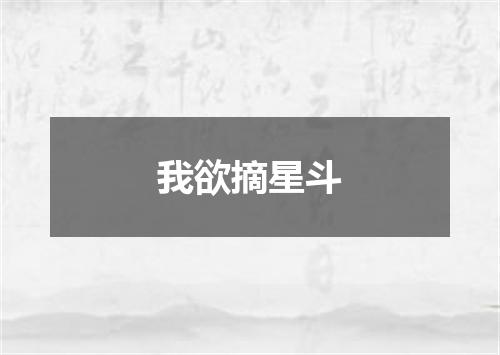 我欲摘星斗