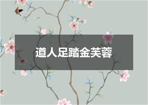 道人足踏金芙蓉