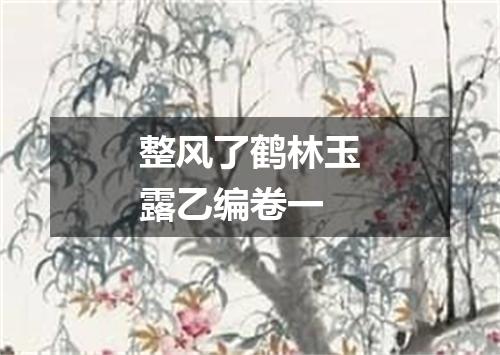整风了鹤林玉露乙编卷一