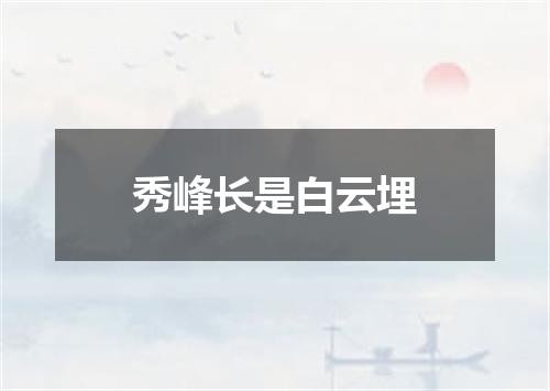 秀峰长是白云埋
