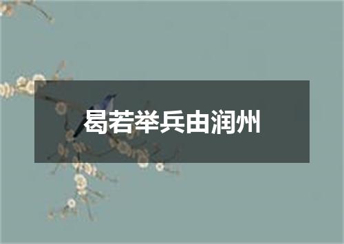 曷若举兵由润州
