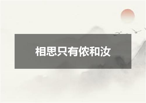相思只有侬和汝