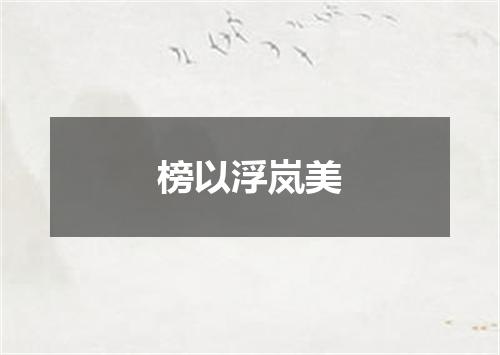 榜以浮岚美