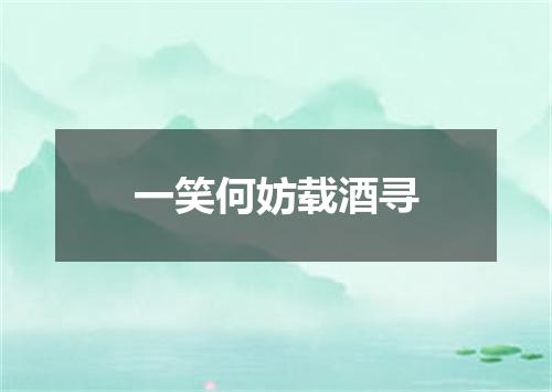 一笑何妨载酒寻