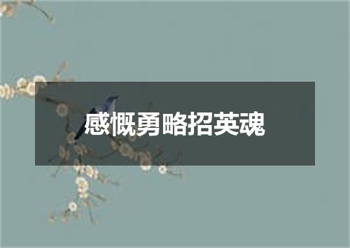 感慨勇略招英魂