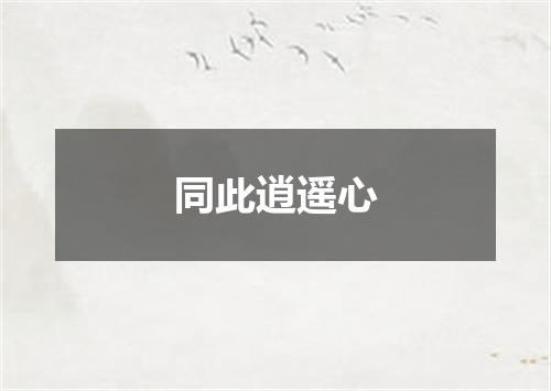 同此逍遥心