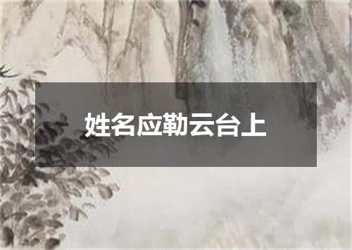 姓名应勒云台上