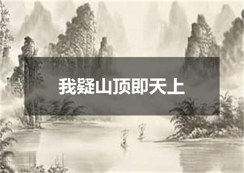 我疑山顶即天上