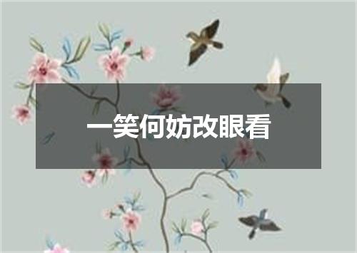一笑何妨改眼看