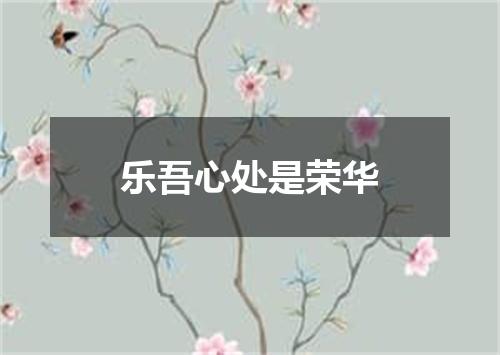 乐吾心处是荣华