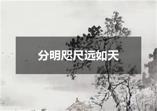 分明咫尺远如天