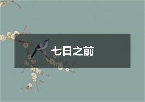 七日之前